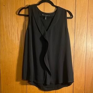 White House black market sleevless black work blouse